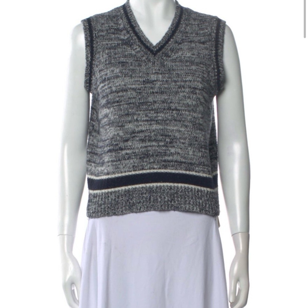 Dior Gray V-Neck Sweater Vest